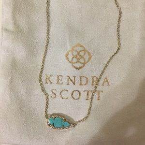 Kendra Scott turquoise and gold arrowhead necklace